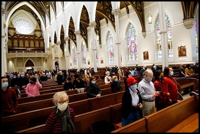 Cardinal Seán P. O’Malley presides at the Celebration of the Lord's Passion on Good Friday, April 2, 2021 at the Cathedral of the Holy Cross.
Pilot photo/ Gregory L. Tracy 