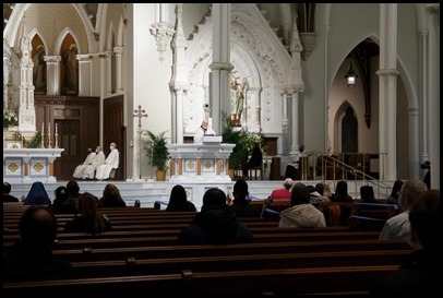 Cardinal Seán P. O’Malley celebrates the Holy Thursday Mass of the Lord’s Supper at the Cathedral of the Holy Cross April 1, 2021.
Pilot photo/ Jacqueline Tetrault