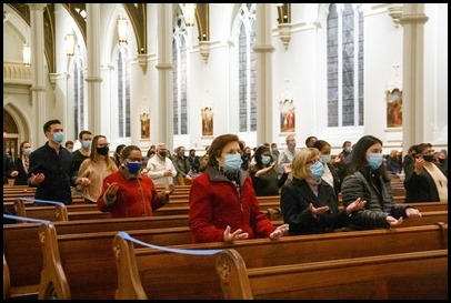 Cardinal Seán P. O’Malley celebrates the Holy Thursday Mass of the Lord’s Supper at the Cathedral of the Holy Cross April 1, 2021.
Pilot photo/ Jacqueline Tetrault