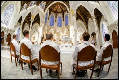 Ordination Mass of Transitional Deacons Maxwell Chukwudiebere, Patrick O’Connor,Bertrand Proulx, Nathaniel Sanders and Nicholas Stano at the Cathedral of the Holy Cross, June 12, 2021.
Pilot photo/ Gregory L. Tracy 