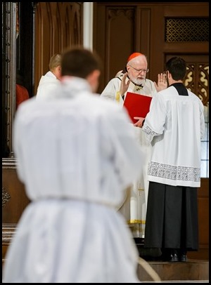 Ordination Mass of Transitional Deacons Maxwell Chukwudiebere, Patrick O’Connor,Bertrand Proulx, Nathaniel Sanders and Nicholas Stano at the Cathedral of the Holy Cross, June 12, 2021.
Pilot photo/ Gregory L. Tracy 