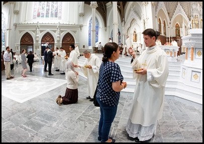 Ordination Mass of Transitional Deacons Maxwell Chukwudiebere, Patrick O’Connor,Bertrand Proulx, Nathaniel Sanders and Nicholas Stano at the Cathedral of the Holy Cross, June 12, 2021.
Pilot photo/ Gregory L. Tracy 