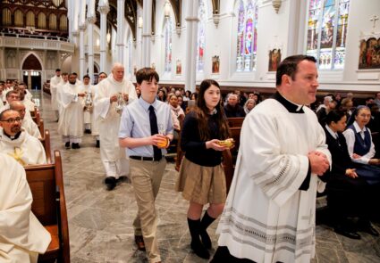 The 2023 Chrism Mass celebrated by Cardinal Seán O’Malley at the Cathedral of the Holy Cross on April 4. Photo by Gregory L. Tracy, the Pilot