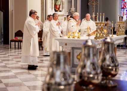 The 2023 Chrism Mass celebrated by Cardinal Seán O’Malley at the Cathedral of the Holy Cross on April 4. Photo by Gregory L. Tracy, the Pilot