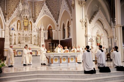 The 2023 Chrism Mass celebrated by Cardinal Seán O’Malley at the Cathedral of the Holy Cross on April 4. Photo by Gregory L. Tracy, the Pilot