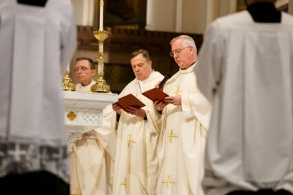 The 2023 Chrism Mass celebrated by Cardinal Seán O’Malley at the Cathedral of the Holy Cross on April 4. Photo by Gregory L. Tracy, the Pilot