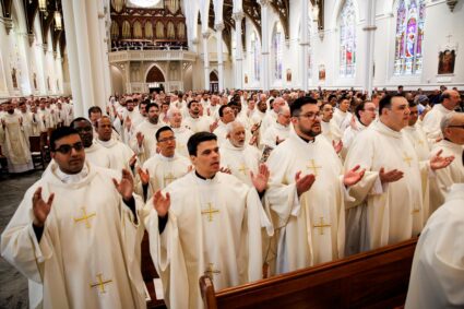 The 2023 Chrism Mass celebrated by Cardinal Seán O’Malley at the Cathedral of the Holy Cross on April 4. Photo by Gregory L. Tracy, the Pilot