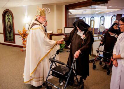 Cardinal Seán P. O’Malley celebrates a Jubilee Mass for the religious sisters at the Archdiocese of Boston’s Pastoral Center on Nov. 4, 2023.
Pilot photo/ Gregory L. Tracy