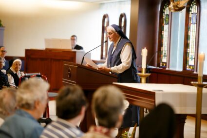 Cardinal Seán P. O’Malley celebrates a Jubilee Mass for the religious sisters at the Archdiocese of Boston’s Pastoral Center on Nov. 4, 2023.
Pilot photo/ Gregory L. Tracy
